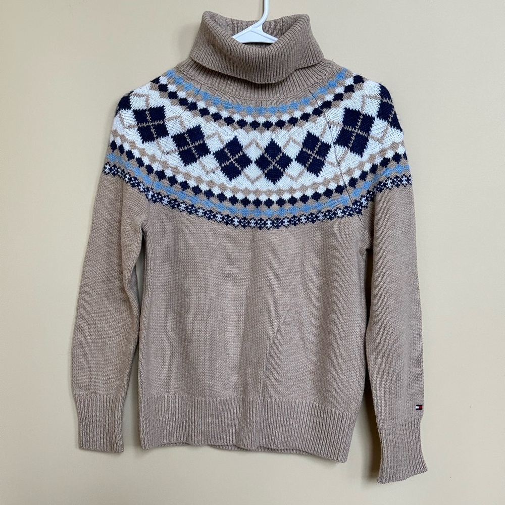 Women’s Tommy Hilfiger Beige Argyle Sweater